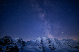 Panorama Piz Palü bei Nacht