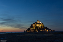 Mont Saint Michel bei Nacht